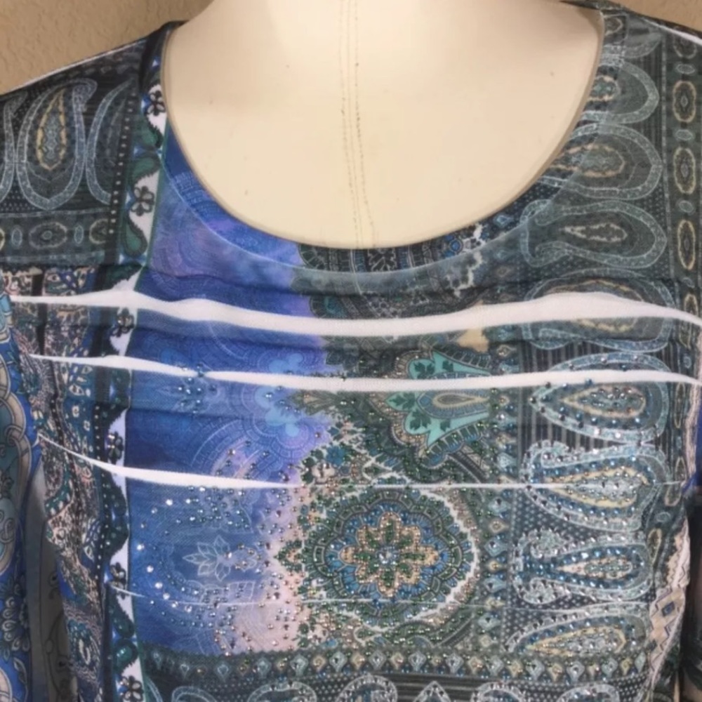Chico’s Rhinestone Pullover Top - Picture 2 of 8
